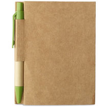 Bloc notas reciclable con boli barato verde lima Bloc notas reciclable con boli barato verde lima