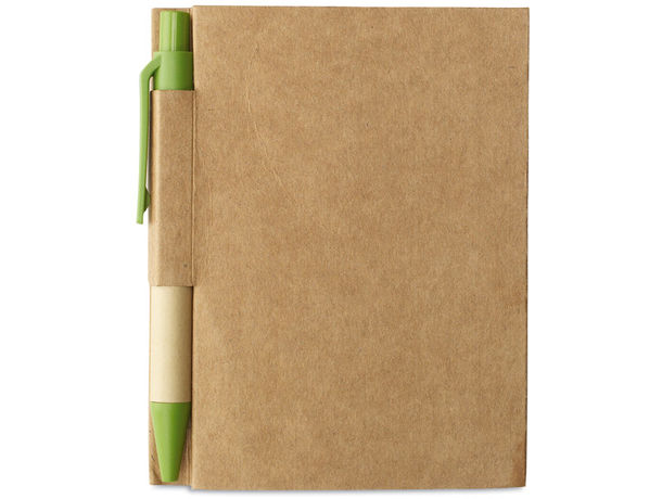 Bloc notas reciclable con boli barato verde lima Bloc notas reciclable con boli barato verde lima