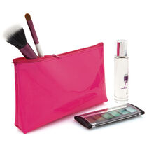 Neceser en pvc con cremallera personalizado fucsia fluor Neceser en pvc con cremallera personalizado fucsia fluor