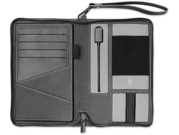 Organizador con powerbank barato gris Organizador con powerbank barato gris