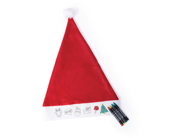 Gorro de papa noel de nino para colorear personalizado Gorro de papa noel de nino para colorear personalizado