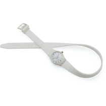 Reloj con correa doble pulsera silicona personalizado blanco Reloj con correa doble pulsera silicona personalizado blanco