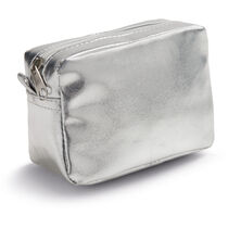 Neceser en pvc plata brillante personalizado Neceser en pvc plata brillante personalizado