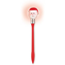 Boligrafo papa noel con luz personalizado rojo Boligrafo papa noel con luz personalizado rojo