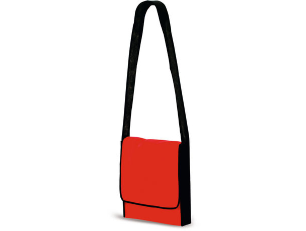 Bolsa bandolera en non woven con solapa personalizada Bolsa bandolera en non woven con solapa personalizada