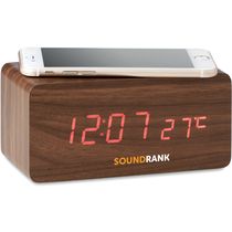 Reloj con carga inalambrica buenos aires charger marron madera Reloj con carga inalambrica buenos aires charger marron madera
