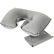 Almohada inflable en bolsa de terciopelo barata gris
