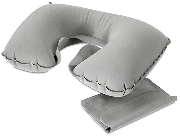Almohada inflable en bolsa de terciopelo barata gris Almohada inflable en bolsa de terciopelo barata gris
