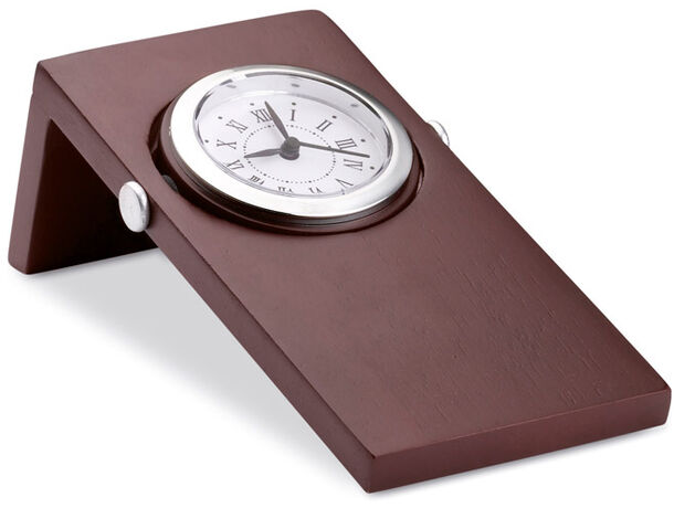 Reloj sobremesa acabado caoba personalizado Reloj sobremesa acabado caoba personalizado
