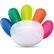 Set de 5 marcadores forma de mano personalizado multicolor