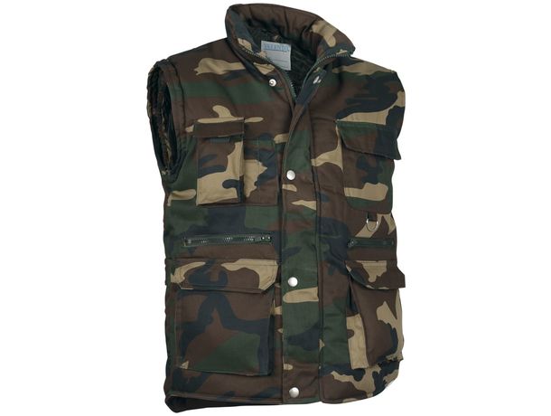 Chaleco con 10 bolsillos reporter grabado camuflaje Chaleco con 10 bolsillos reporter grabado camuflaje