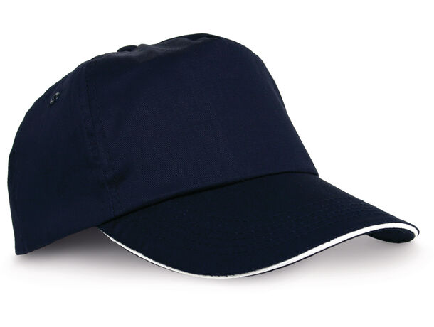 Gorra beisbol 5 paneles visera sandwich personalizada azul Gorra beisbol 5 paneles visera sandwich personalizada azul