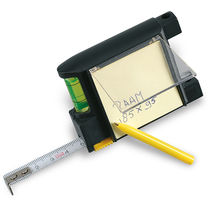 Flexometro con nivel y bloc 2 metros personalizado negro Flexometro con nivel y bloc 2 metros personalizado negro