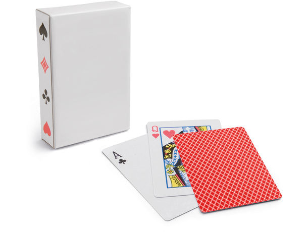 Cartas de poker en caja de papel personalizado rojo Cartas de poker en caja de papel personalizado rojo