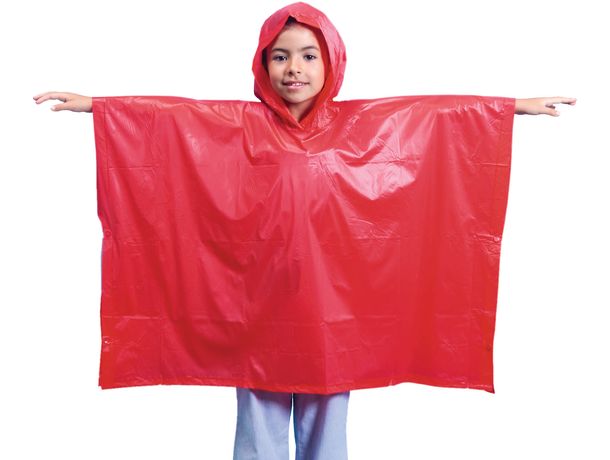Poncho infantil teo personalizado rojo Poncho infantil teo personalizado rojo