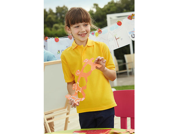 Polo de nino fruit of the loom 180 personalizado amarillo girasol Polo de nino fruit of the loom 180 personalizado amarillo girasol