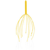 Masajeador metalico de cabeza en colores personalizado amarillo Masajeador metalico de cabeza en colores personalizado amarillo