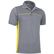 Polo pique bicolor thunder 210 personalizado gris amarillo