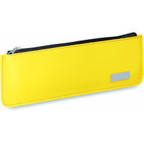 Estuche con cremallera polipiel personalizado amarillo Estuche con cremallera polipiel personalizado amarillo