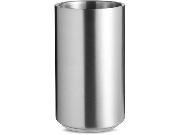 Enfriador cilindrico de acero inox personalizado plata mate