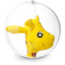 Pelota hinchable con figuras interior en 3d personalizada amarillo Pelota hinchable con figuras interior en 3d personalizada amarillo