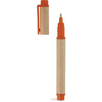 Mini boligrafo de carton ecologico personalizado naranja Mini boligrafo de carton ecologico personalizado naranja