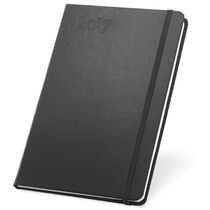 Agenda bolsillo con bloc y banda 9 6 x 14 5 cm personalizada negro Agenda bolsillo con bloc y banda 9 6 x 14 5 cm personalizada negro