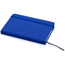 Bloc mediano con banda elastica tapa polipiel personalizado azul Bloc mediano con banda elastica tapa polipiel personalizado azul