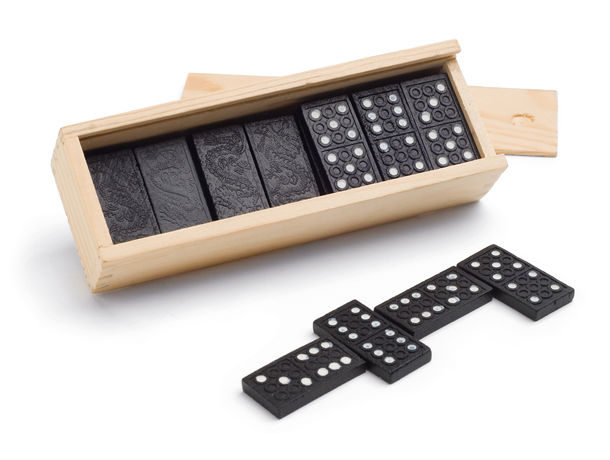 Domino en caja de madera personalizado Domino en caja de madera personalizado