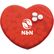 Caja corazon de caramelos personalizada rojo