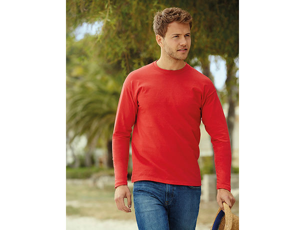 Camiseta value weight ls fruit of the loom 165 economica rojo Camiseta value weight ls fruit of the loom 165 economica rojo