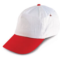 Gorra 5 paneles bicolor algodon poliester barata rojo Gorra 5 paneles bicolor algodon poliester barata rojo