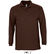 Polo pique manga larga winter ii sols 210 grabado marron chocolate
