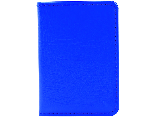 Tarjetero de polipiel para 12 tarjetas personalizado azul Tarjetero de polipiel para 12 tarjetas personalizado azul