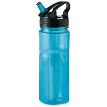 Botella plastico con pajita plegable 600 ml personalizada Botella plastico con pajita plegable 600 ml personalizada