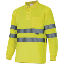 Polo de alta visibilidad de manga larga velilla personalizado Polo de alta visibilidad de manga larga velilla personalizado