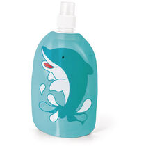 Bidon plegable 300 ml divertidos decorados personalizado azul claro Bidon plegable 300 ml divertidos decorados personalizado azul claro