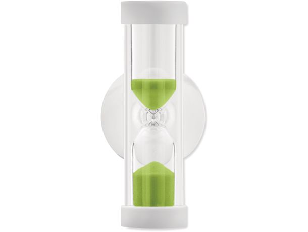 Reloj de arena con ventosa merchandising verde lima Reloj de arena con ventosa merchandising verde lima