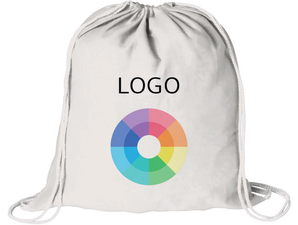 Mochila saco de color en 100 algodon de 100 g m2 personalizado Mochila saco de color en 100 algodon de 100 g m2 personalizado