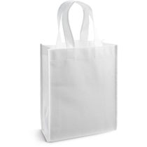 Bolsa pequena de non woven asas cortas personalizada blanco Bolsa pequena de non woven asas cortas personalizada blanco