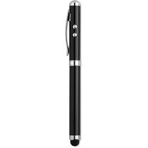 Boligrafo de metal con laser linterna y lapiz tactil personalizado negro Boligrafo de metal con laser linterna y lapiz tactil personalizado negro