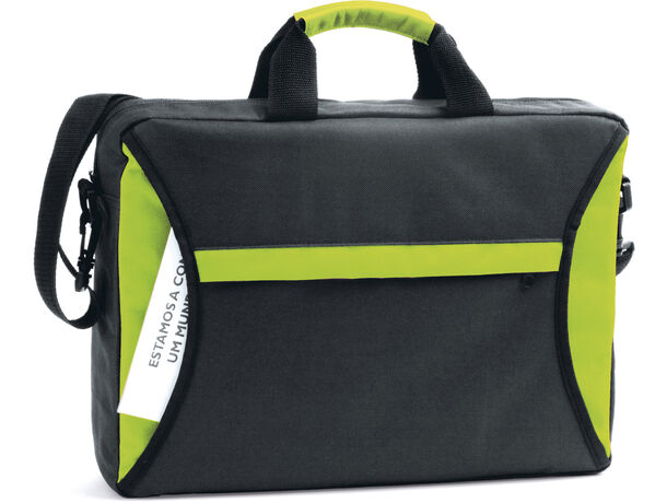 Maletin cartera de congresos bicolor personalizado verde claro Maletin cartera de congresos bicolor personalizado verde claro