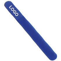 Cinta recoge cables nylon y velcro personalizada azul Cinta recoge cables nylon y velcro personalizada azul