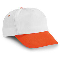 Gorra 5 paneles bicolor algodon poliester barata naranja Gorra 5 paneles bicolor algodon poliester barata naranja
