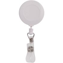 Portaacreditaciones con cinta metrica 1m personalizado blanco Portaacreditaciones con cinta metrica 1m personalizado blanco