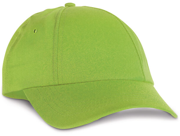 Gorra beisbol 6 paneles en algodon poliester barata verde claro Gorra beisbol 6 paneles en algodon poliester barata verde claro