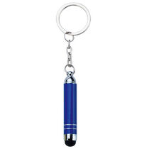 Llavero con lapiz tactil en aluminio personalizado azul Llavero con lapiz tactil en aluminio personalizado azul