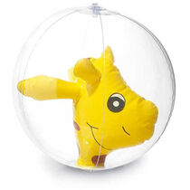 Pelota hinchable con figuras interior en 3d personalizada amarillo Pelota hinchable con figuras interior en 3d personalizada amarillo