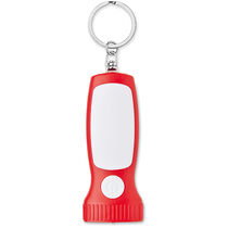 Llavero linterna led en abs personalizado rojo Llavero linterna led en abs personalizado rojo