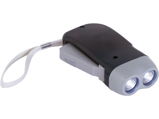 Linterna dinamo 2 luces led personalizada Linterna dinamo 2 luces led personalizada